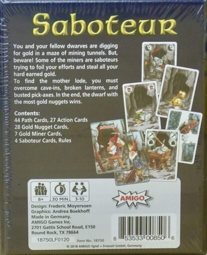 SABOTEUR JUEGO DE CARTAS JUEGO DE MESA JUEGA SHOP